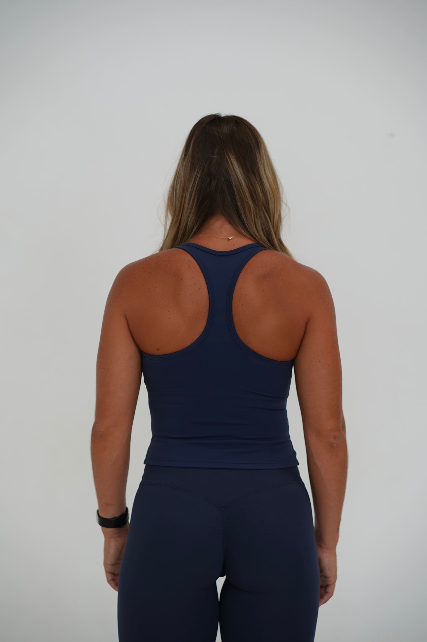 CONTOUR RACERBACK TANK- NAVY