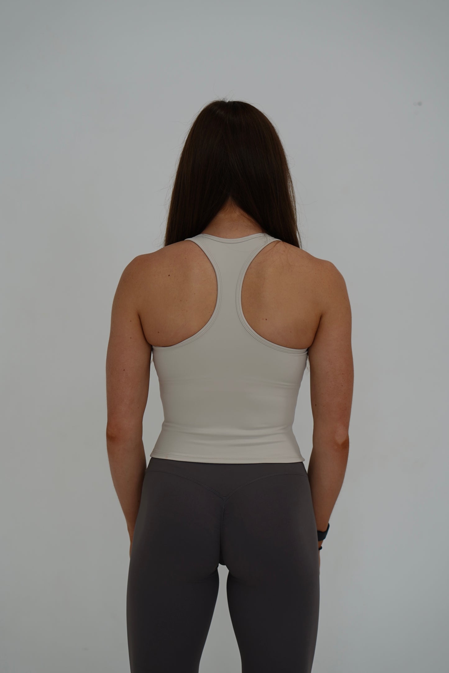 CONTOUR RACERBACK TANK- STONE