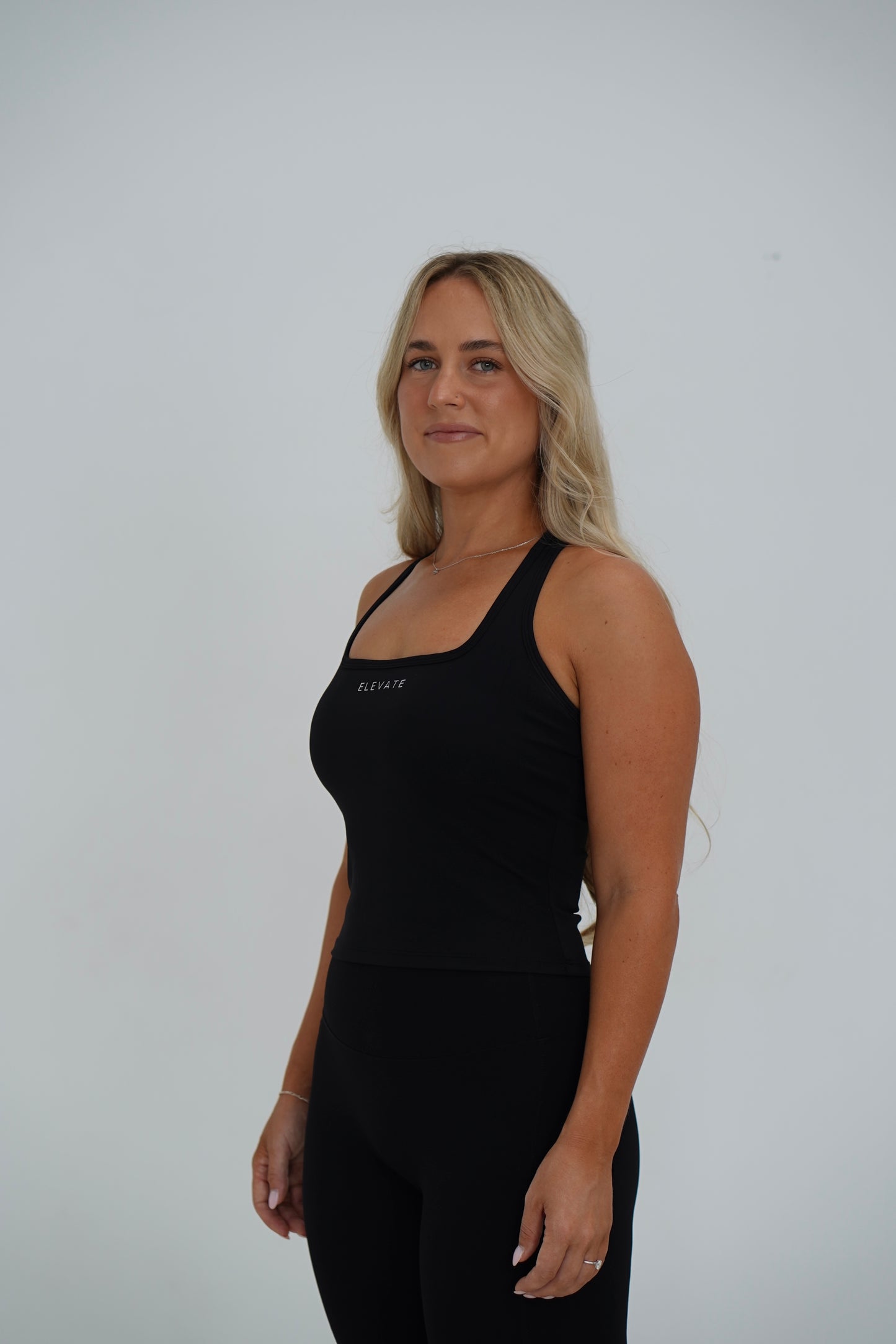 CONTOUR RACERBACK TANK- BLACK