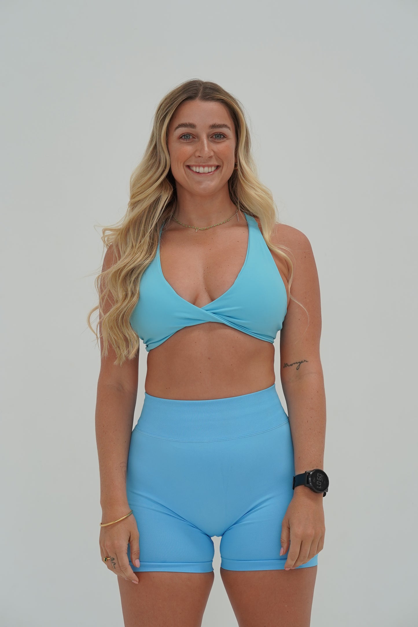 TWIST CROP- AQUA