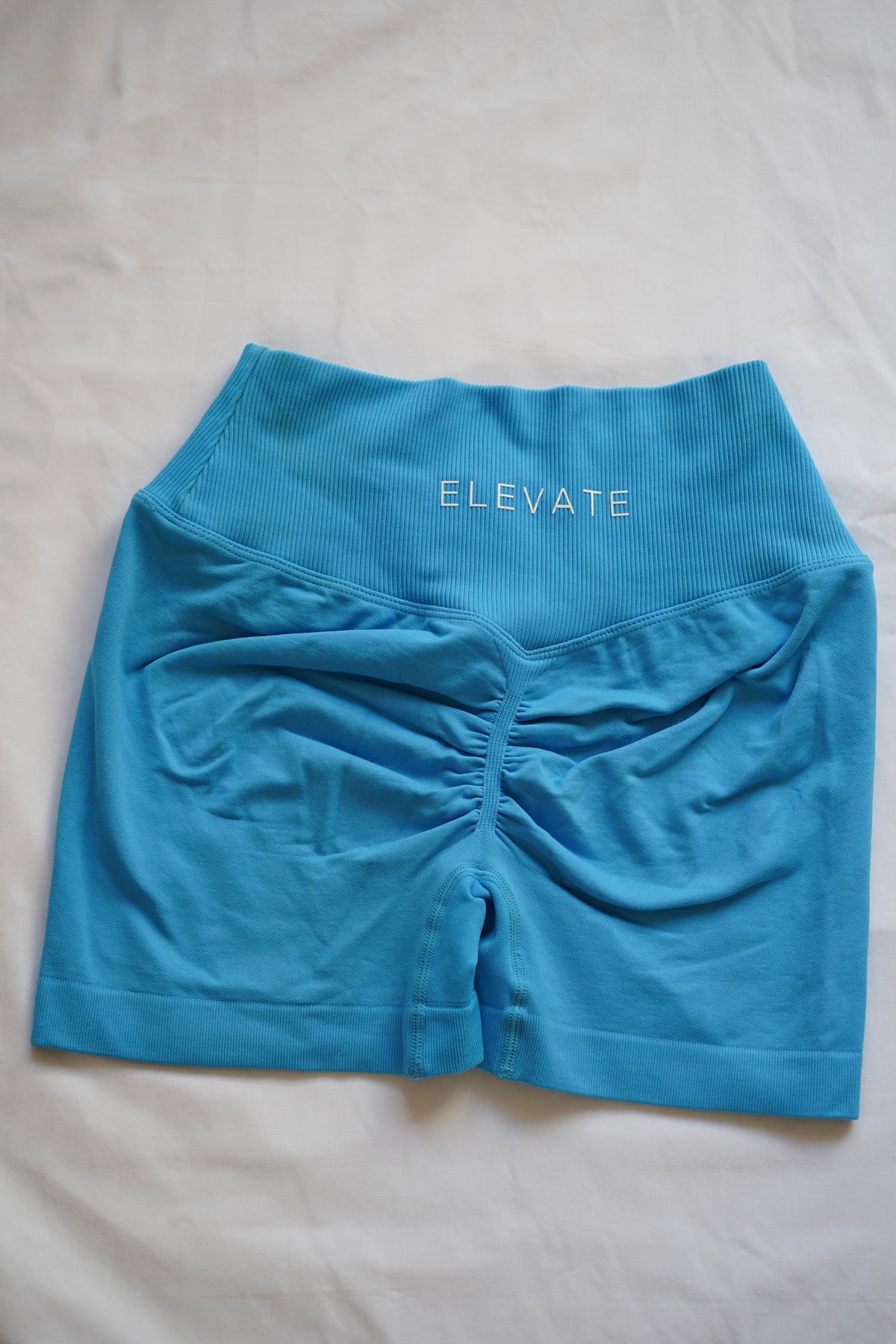 SAMPLE- CROSS OVER SCRUNCH SHORTS- BLUE