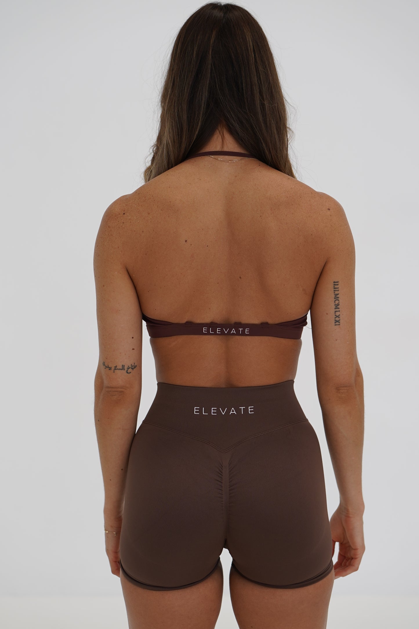 HALTER CROP- BROWN