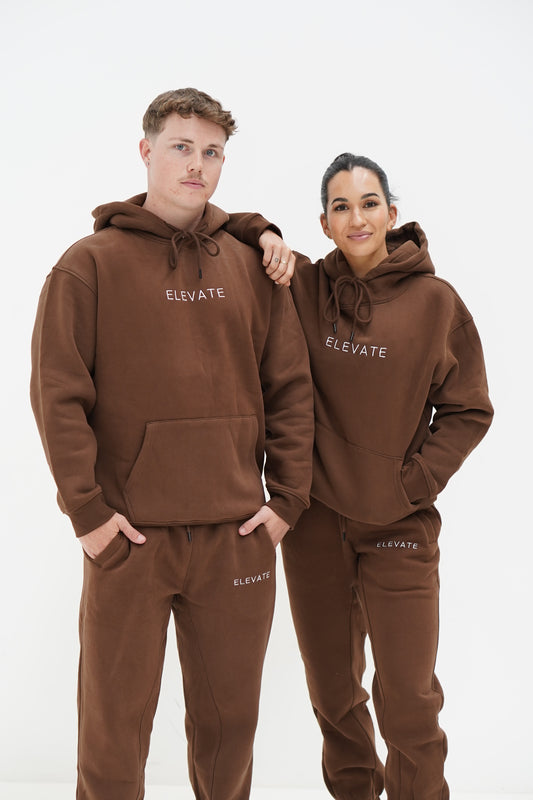 ELEVATE HOODIE- CHOCOLATE